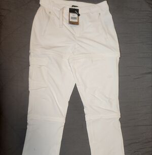 The North Face Womens Bridgeway Zip-Off Pants Gardenia White NWT$119 Size 14 Dry